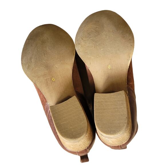 DIBA.True Brown Cut Out Leather Ankle Booties Women's Size 6 - Picture 10 of 14